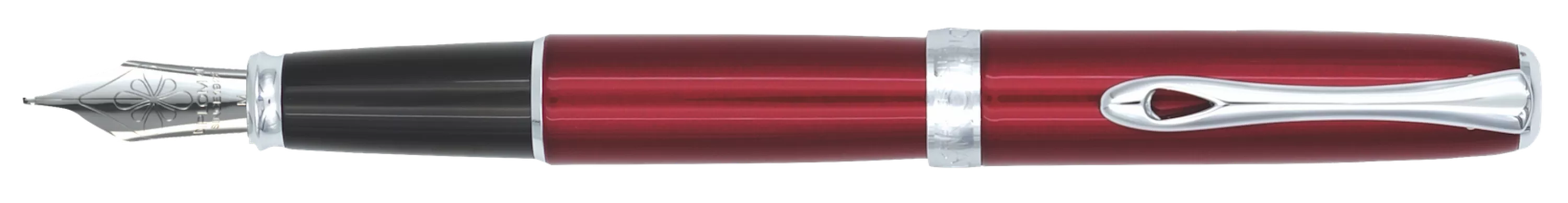 Diplomat Excellence A2 Füllfederhalter – 14 Karat Goldfeder, Chrom, Mit Federbelastetem Clip, Made In Germany