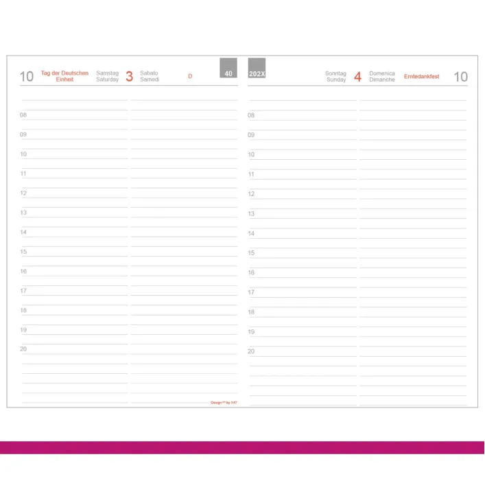 X17 Tageskalender 2027 – in A5 und A6