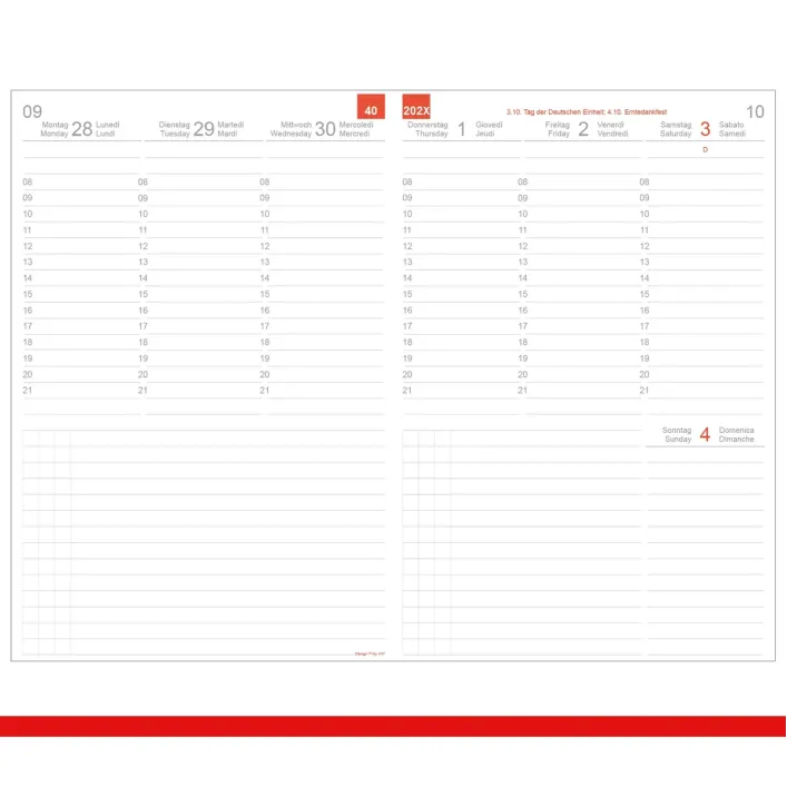 X17 Wochenkalender Classic 2027 – in A5 und A6
