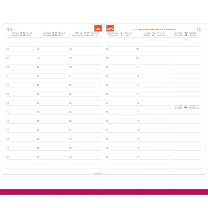 X17 Wochenkalender Classic Plus 2027 – in A5 und A6