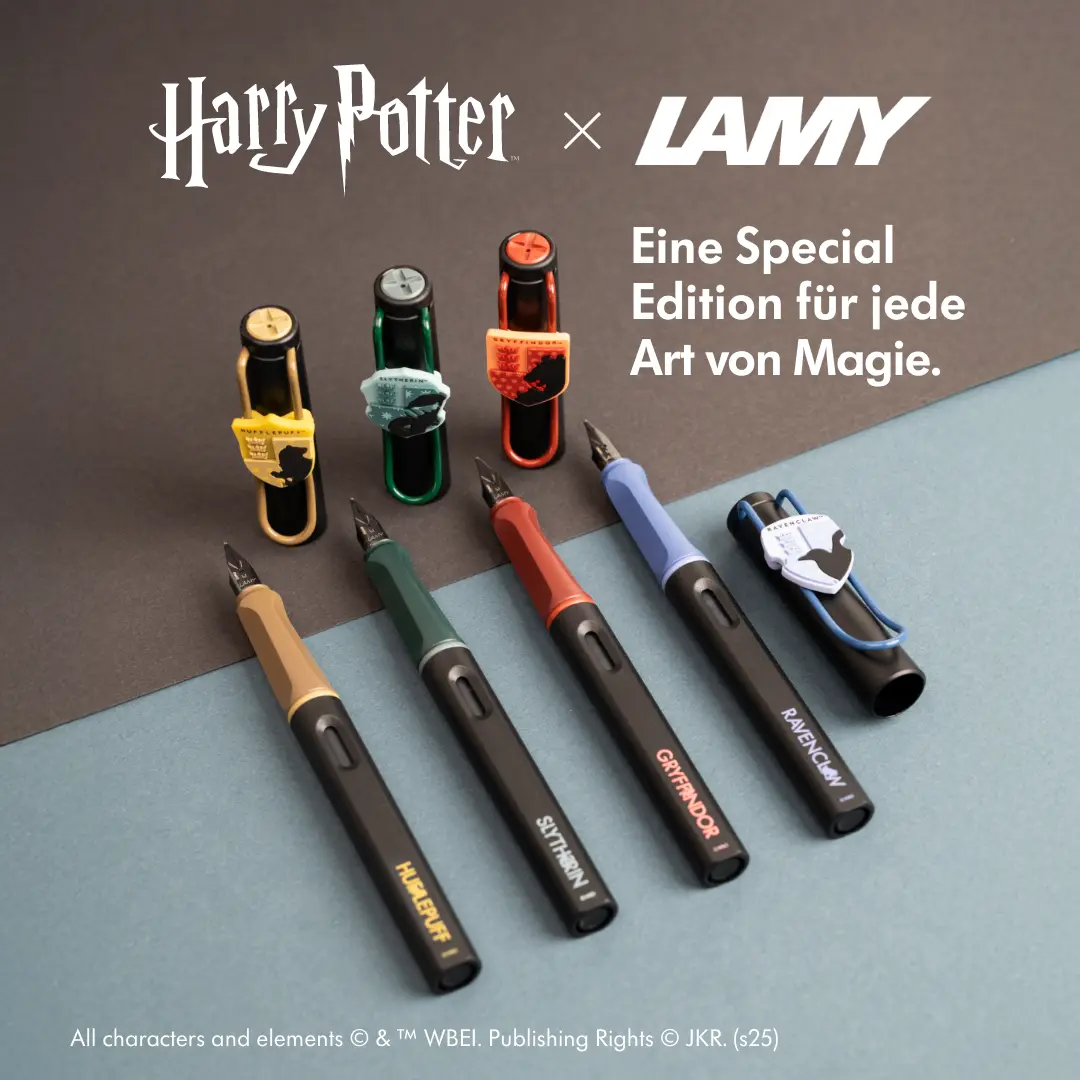 LAMY Safari Harry Potter Füller Gryffindor Slytherin Hufflepuff Ravenclaw
